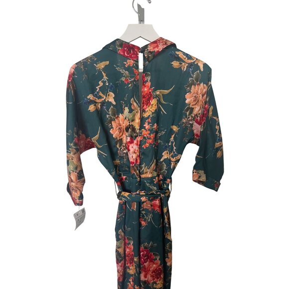 Zara Floral Kimono Wrap Jumpsuit - Picture 4 of 6